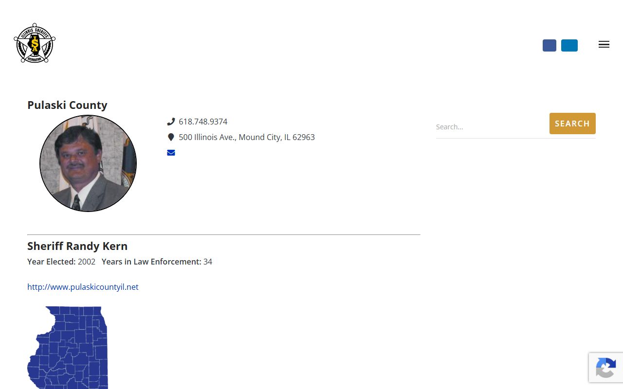 Pulaski County Detention Center jail address and bed count for inmate records