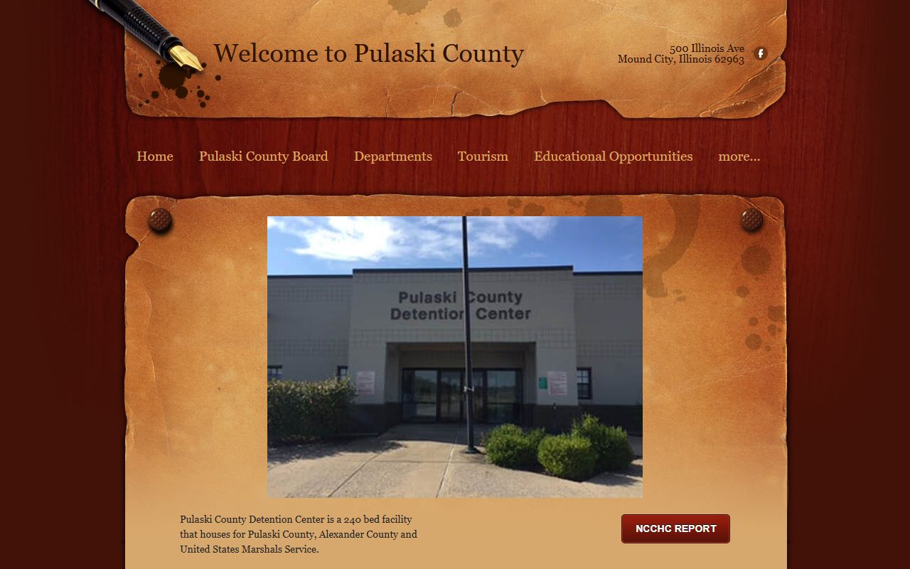 Pulaski County Detention Center inmate lookup page for Alexander County custody